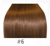 Светло-коричневые волосы в срезе для наращивания 70см #6