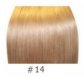 Светло-русые волосы в срезе  для наращивания 50см #14 (50 грамм)